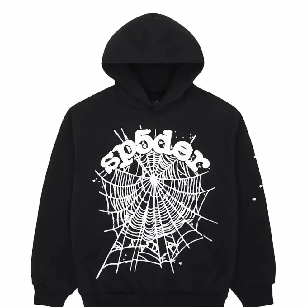 Sp5der OG web hoodie black 스파이더 OG 웹 후드티