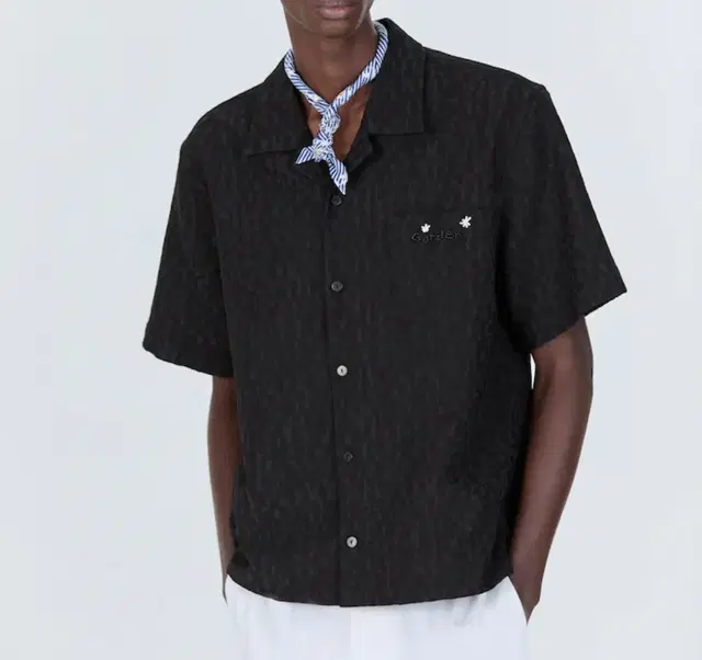 STU Embo Flower Beads Shirt Black L