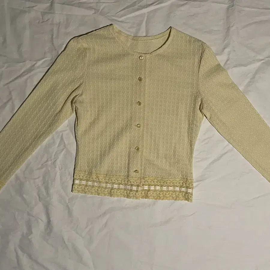 vintage yellow blouse cardigan