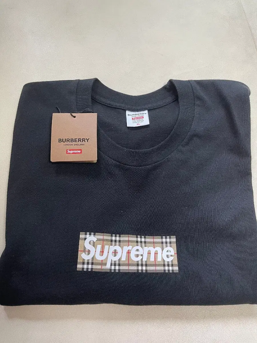 Supreme Burberry Vahn Short-Sleeved Shirt Genuine XL