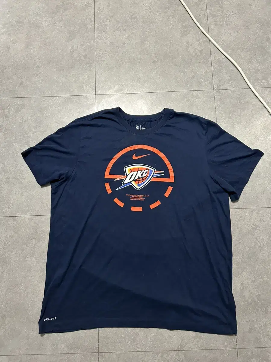 나이키 X NBA 오클라호마시티  팀 져지 코튼 숏슬리브  110size