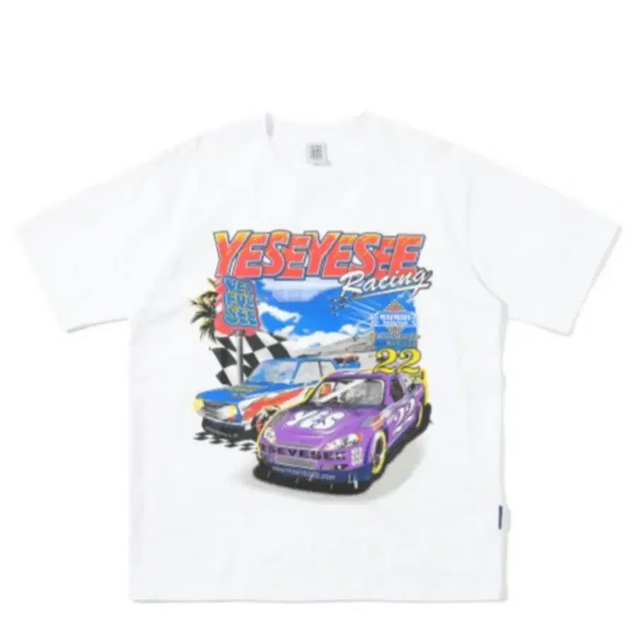 예스아이씨 레이싱 반팔티 Racing 22 Tee White