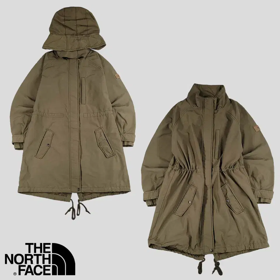 The North Face White Belly Khaki Olive Green Chest Pocket Patch Logo M65 Fishtail