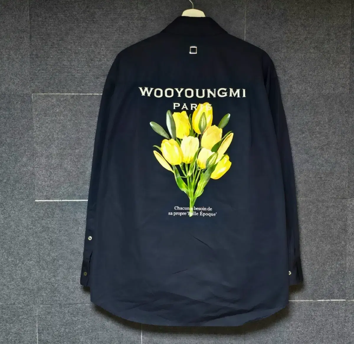 -Same day shipping- [New item quality 46 size] Wooyoung Mi Flower logo shirt