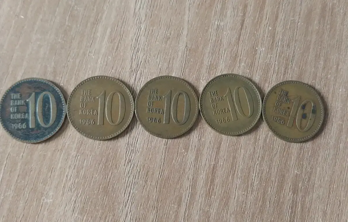 1966년 10원 5개