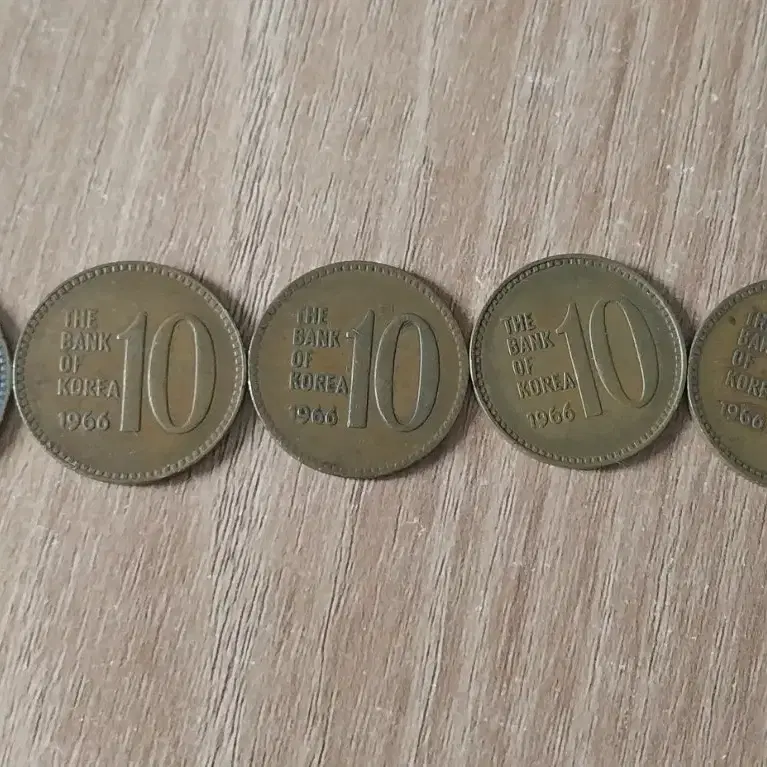 1966년 10원 5개