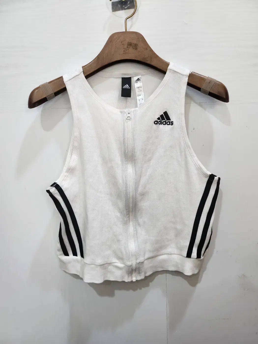 M,95 )) adidas 아디다스 크롭집업 나시티셔츠!