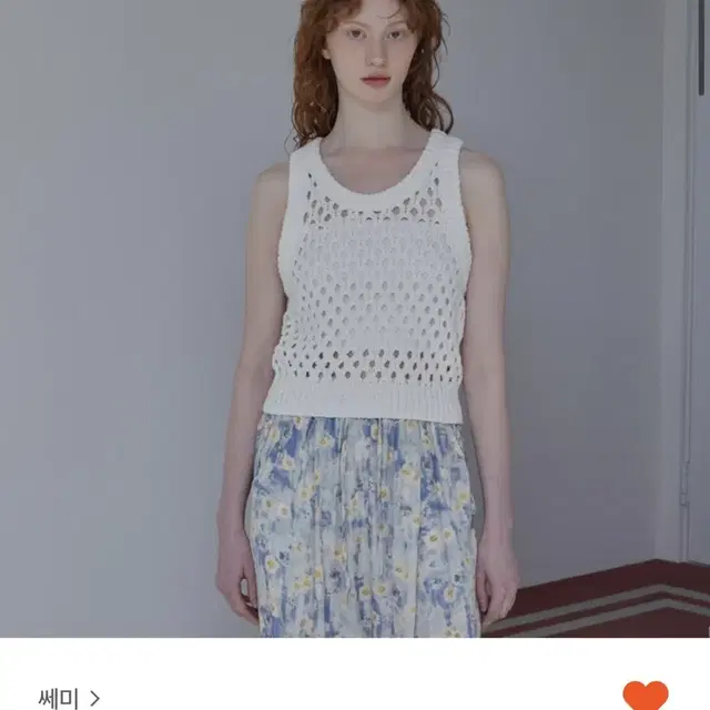 [미착용] Ssemi Net Sleeveless Knit 쎄미 여름 니트