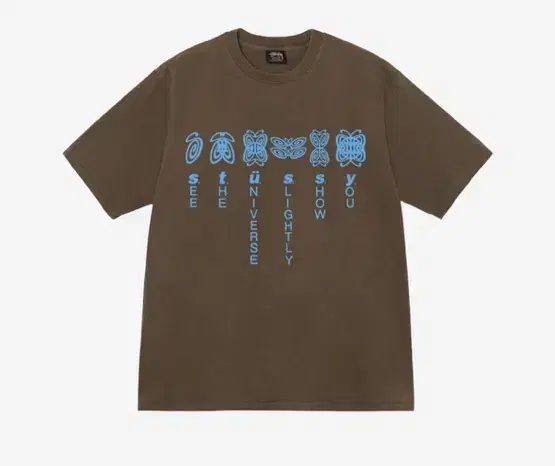 Stussy Universe T-Shirt Pigment Dyed Coffee