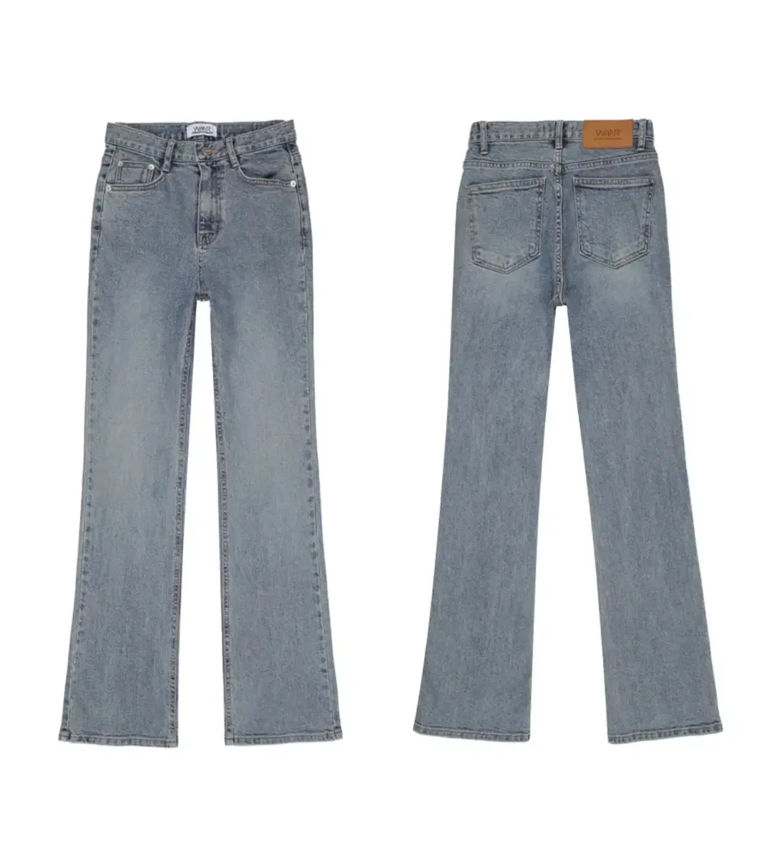 WAAR (black pink jennie pants) Long semi bootcut denim pants