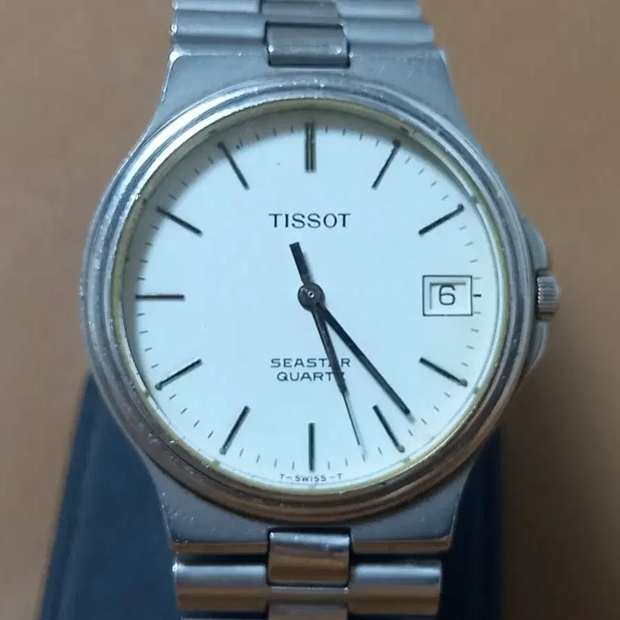 TISSOT 시계 빈티지 씨스타 쿼츠 남성용 스틸