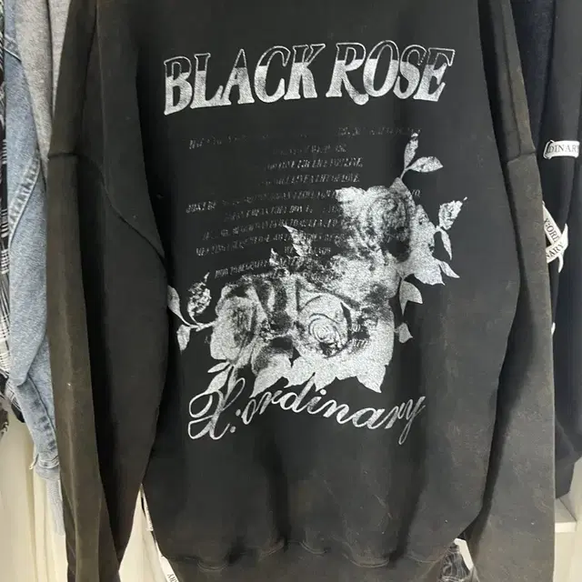 엑스오디너리 BLACK ROSE WASHING HOODIE 판매합니다