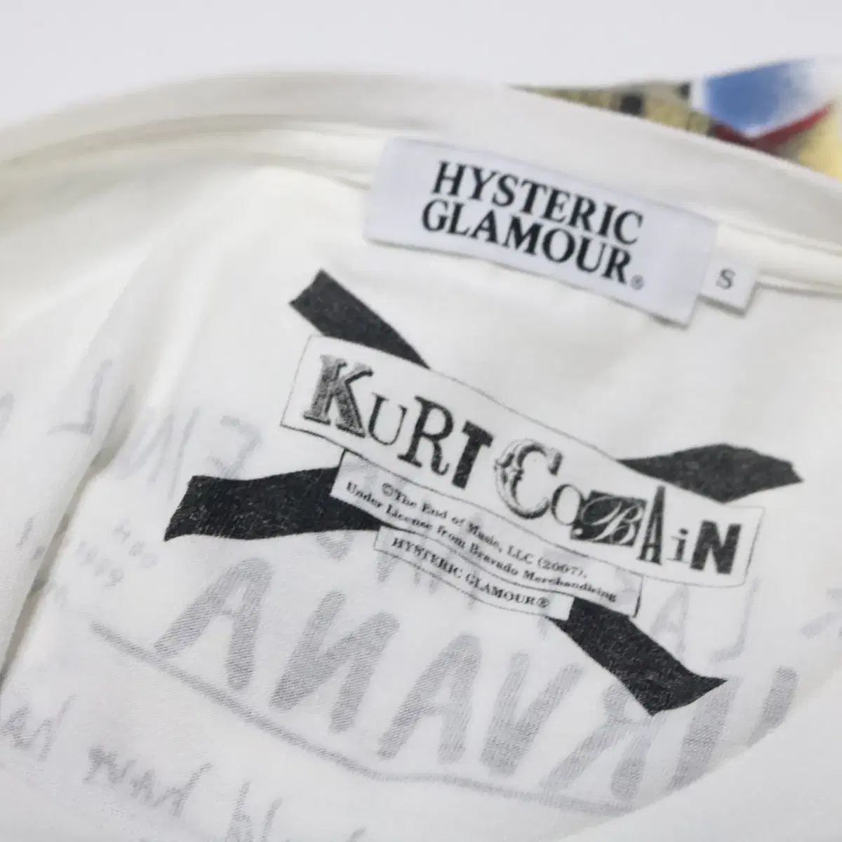 HYSTERIC GLAMOUR 히스테릭글래머 커트 코베인반팔티셔츠