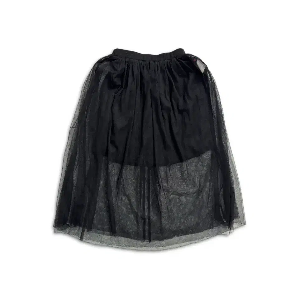 vintage black side line mesh skirt