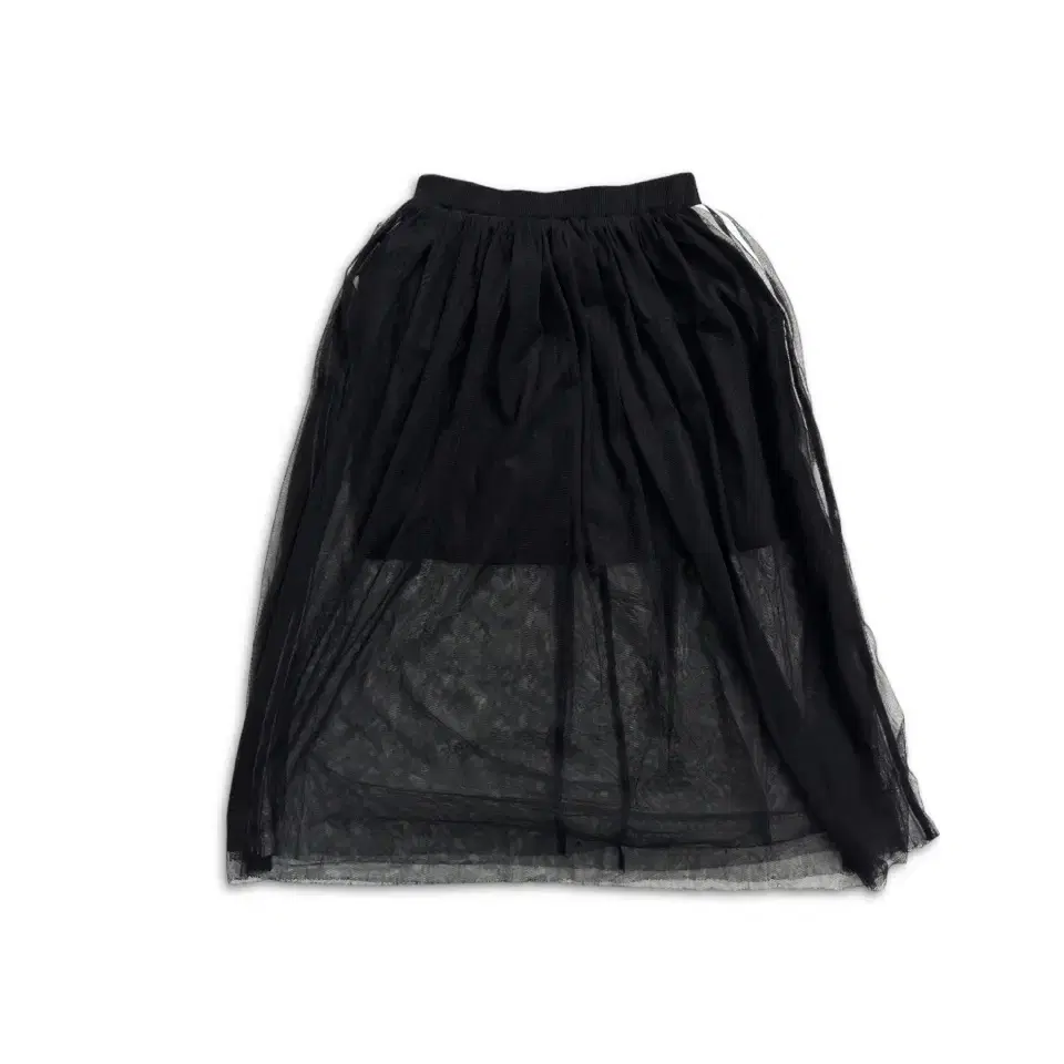 vintage black side line mesh skirt