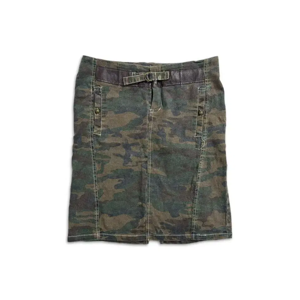 vintage camouflage mide skirt