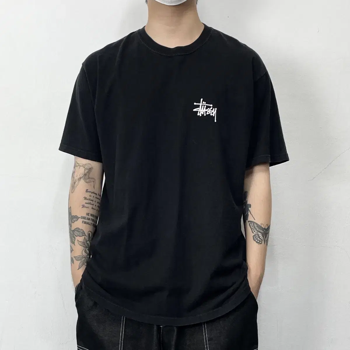 Stussy Basic Stock Logo Short Sleeve Black