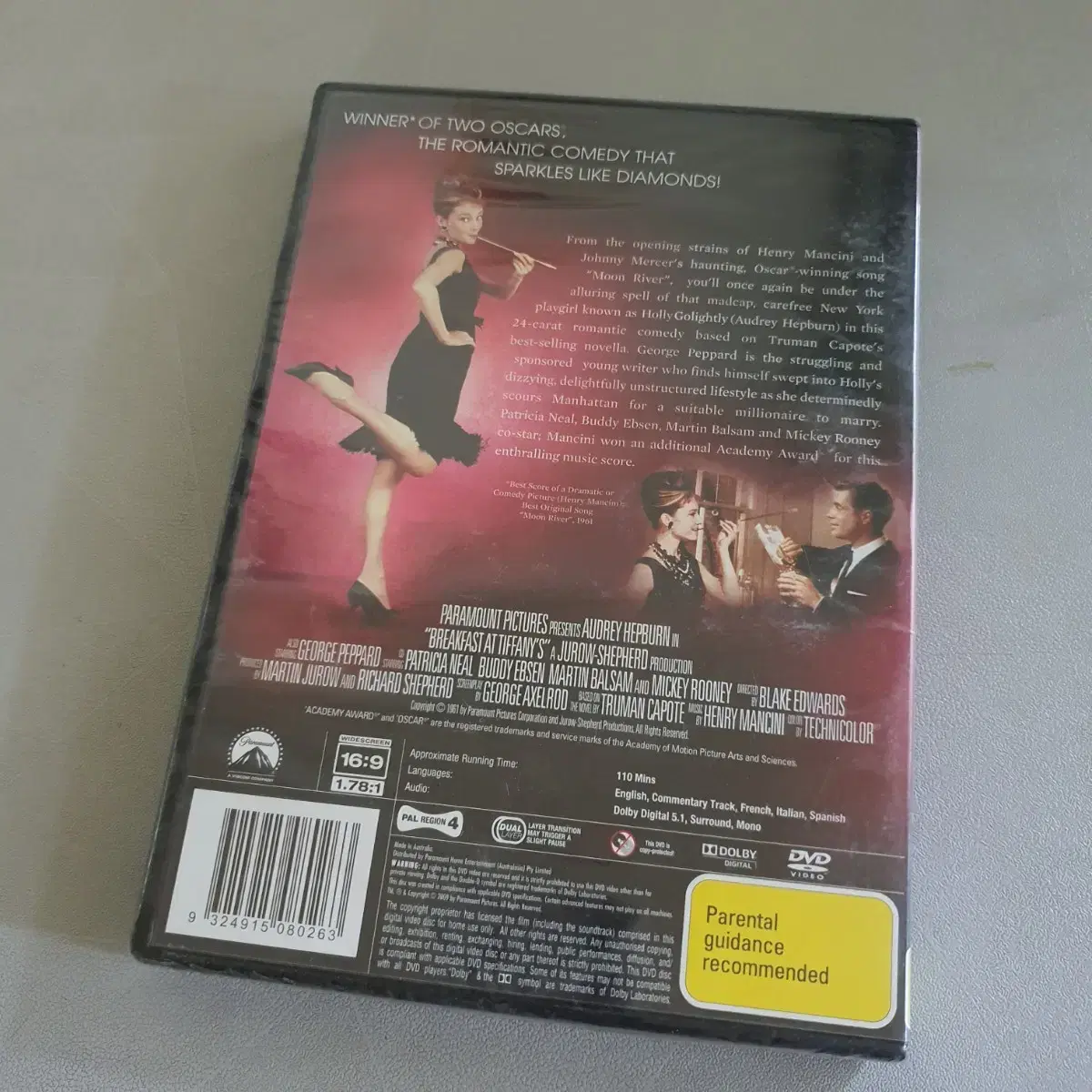 오드리 햅번 Breakfast At Tiffany's DVD