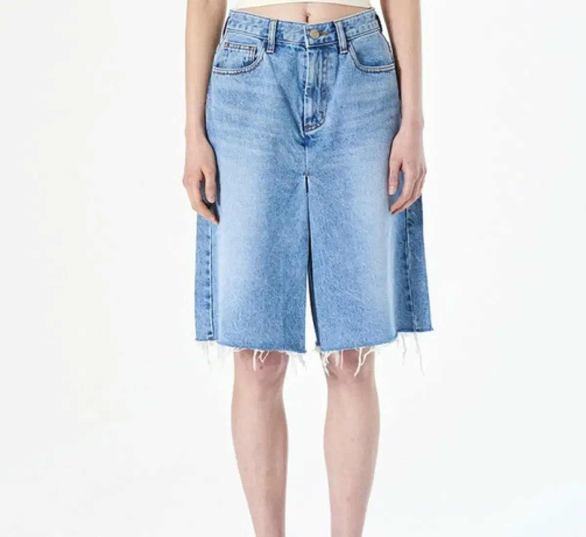 다이애그널 denim warp skirt shorts 버뮤다 팬츠