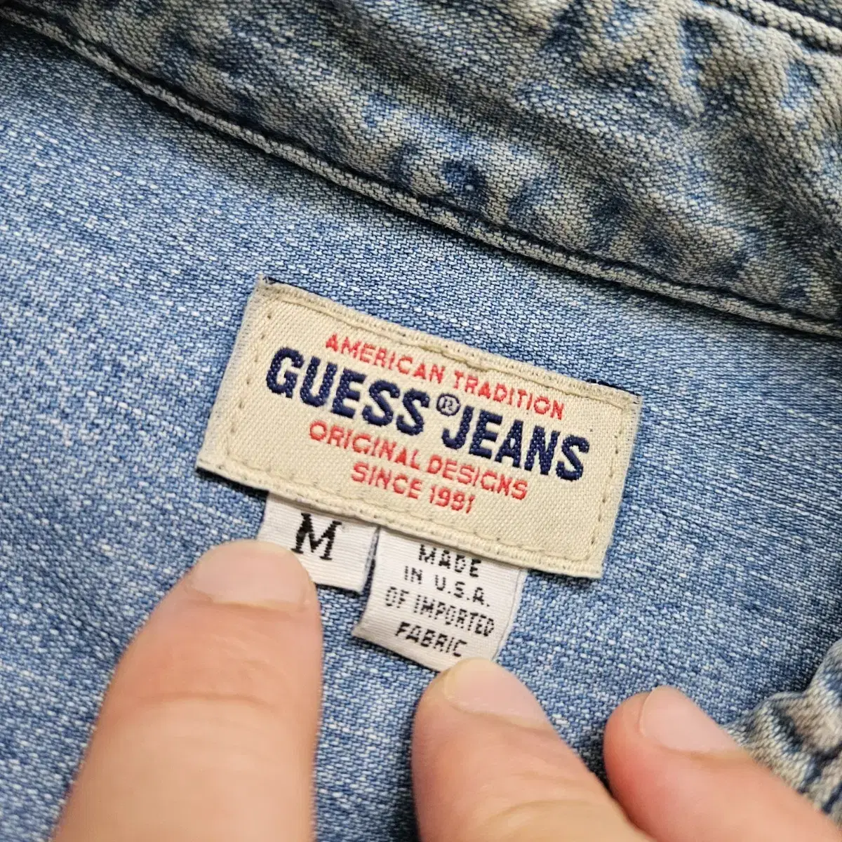 90s guess 데님 셔츠 m