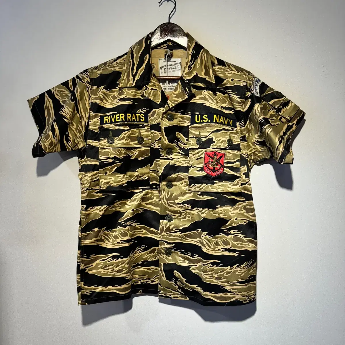 Real McCoy Tiger Camo Short Sleeve Shirt (New)