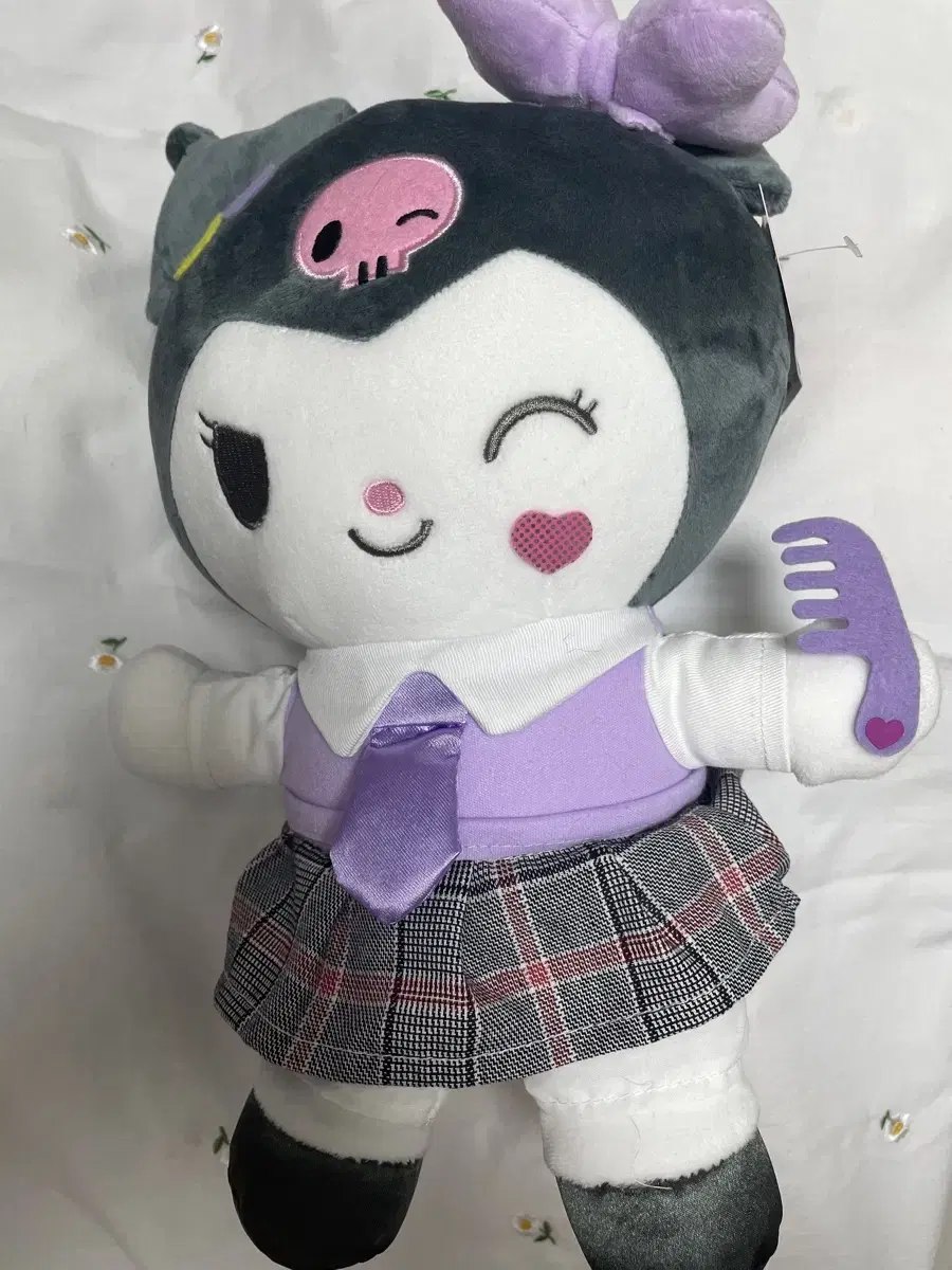 산리오 쿠로미 교복 키치 스쿨룩 인형 25cm