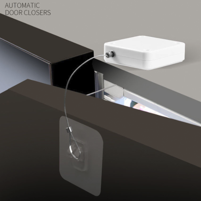 부착식 소형 와이어 도어 클로저 / 미니 스트링 자동 문 잠금 장치