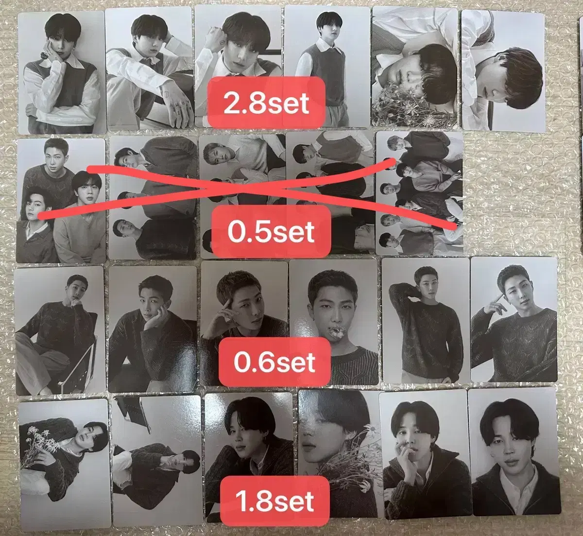 bangtan popup store offline photocard pack tc photocard wts