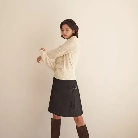 [새상품S] Denim Wrap Skirt 아우로 데님 랩 스커트