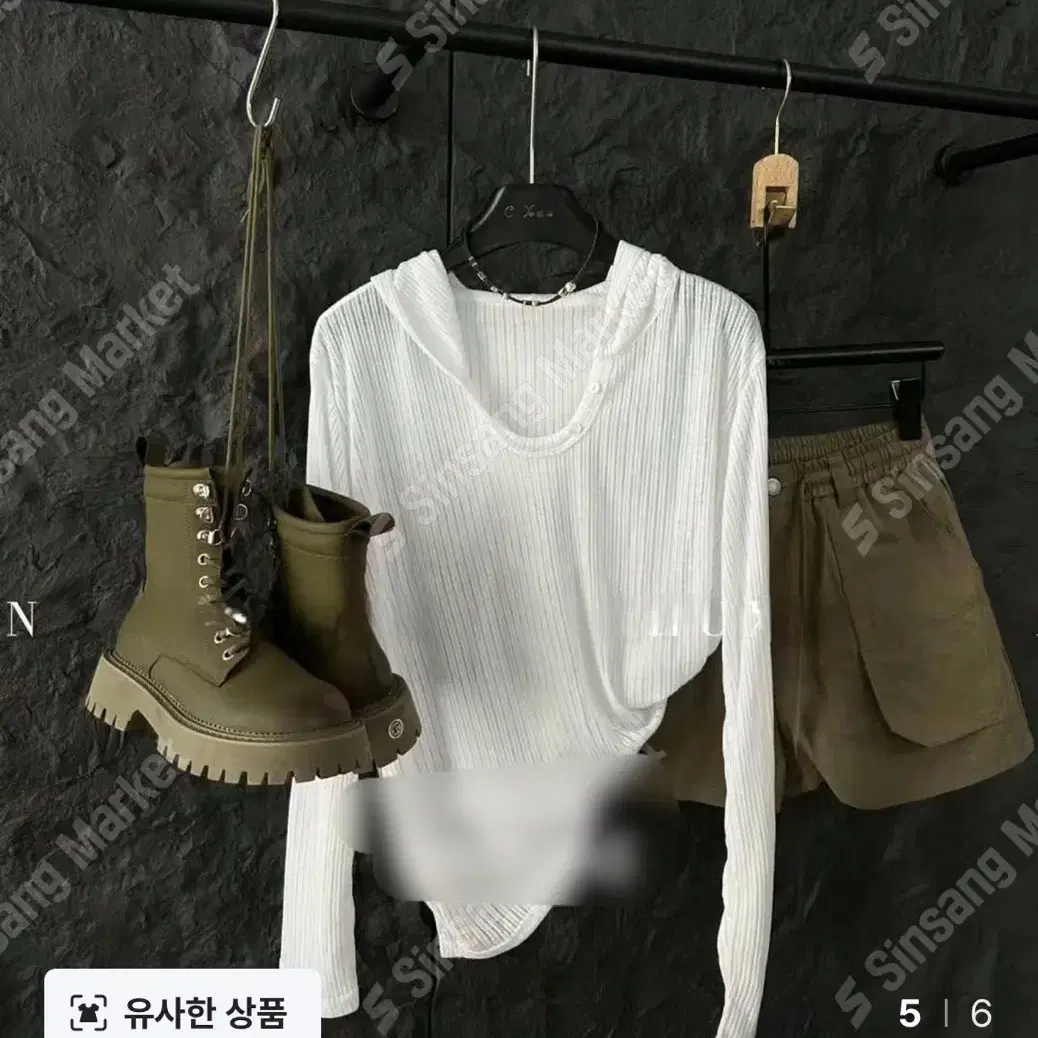 고퀄*할인 단추줄후드티 여자티셔츠 레이어드 시스루 후드 티 루즈핏