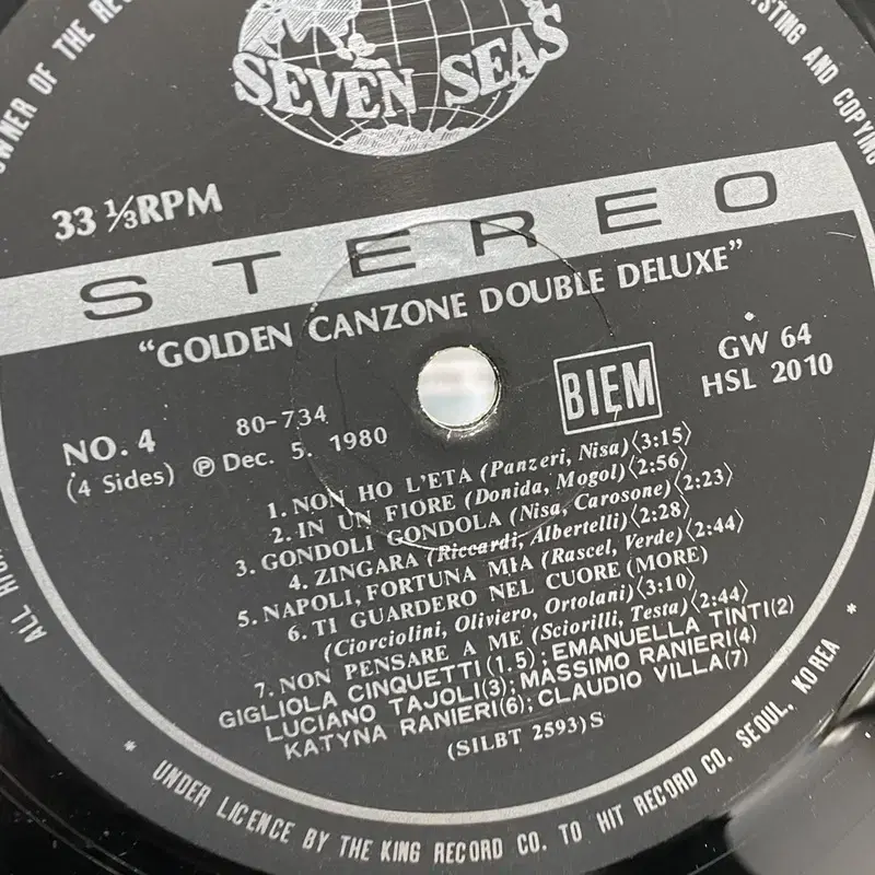 GOLDEN CANZONE LP / C2068