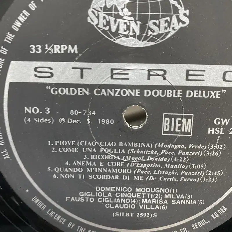 GOLDEN CANZONE LP / C2068