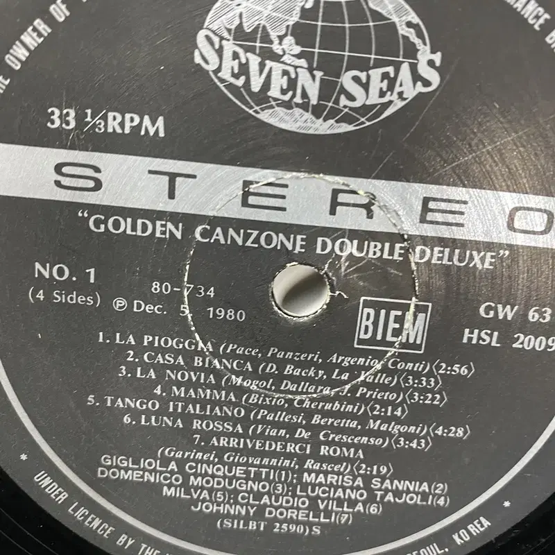 GOLDEN CANZONE LP / C2068