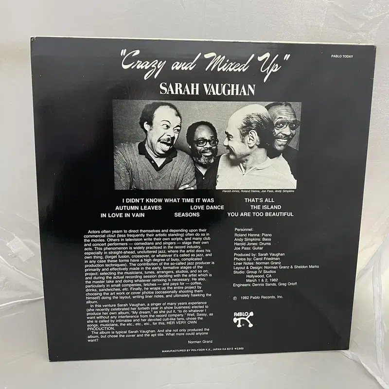 SARAH VAUGHAN LP / AA2544