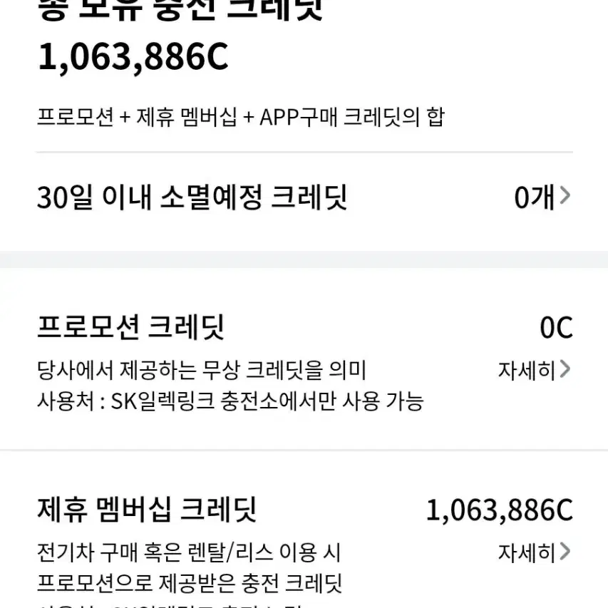 전기차크레딧카드 970000원 사용