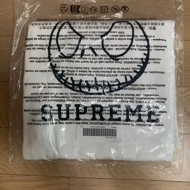 [XXL] supreme 슈프림 스켈레톤 반팔 티셔츠 흰색