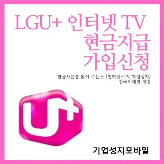 <유플러스 인터넷+TV가입> 사은품 80만원! (비대면신청가능)