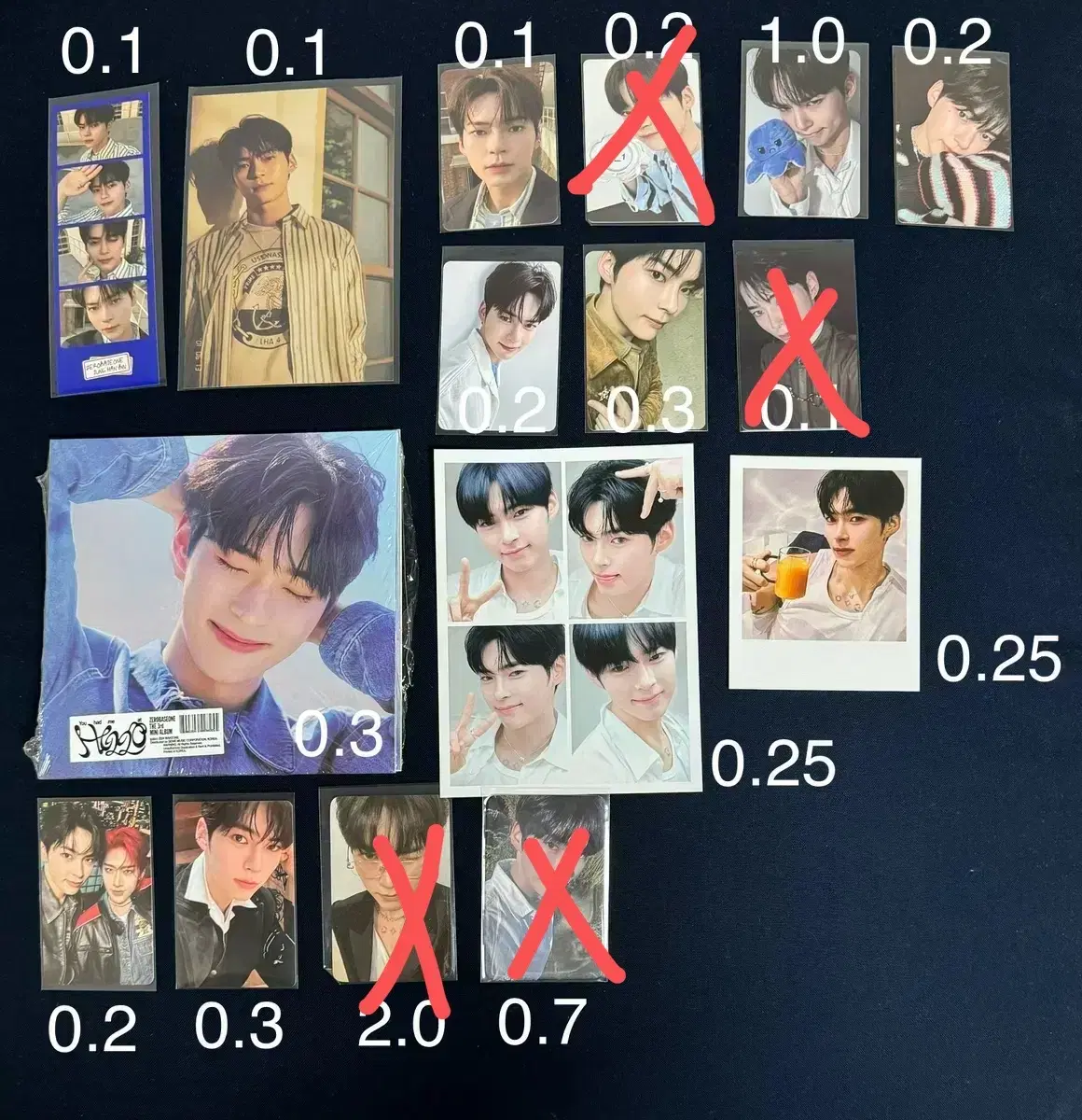 ZB1 sung hanbin photocard ALPO Components WTS