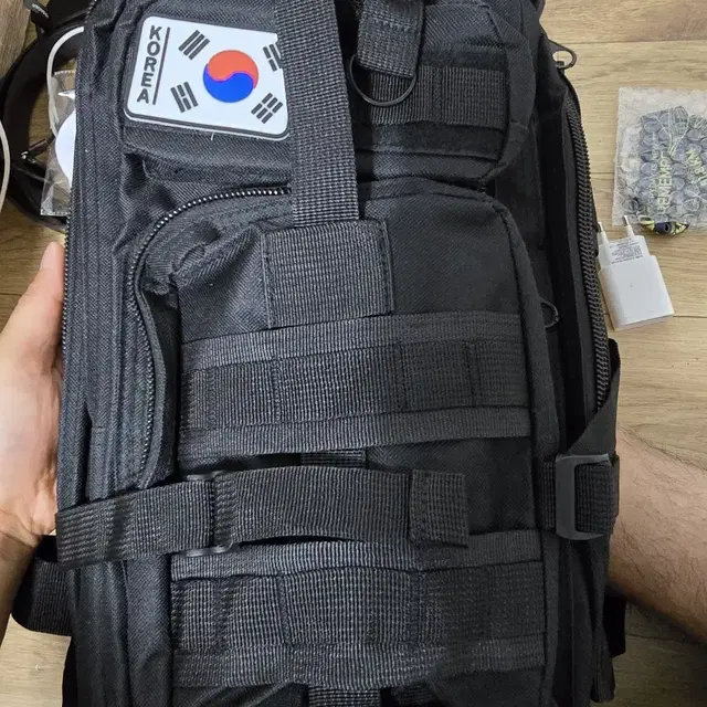 등산용 러닝용 검정 미니백팩 가방 새제품