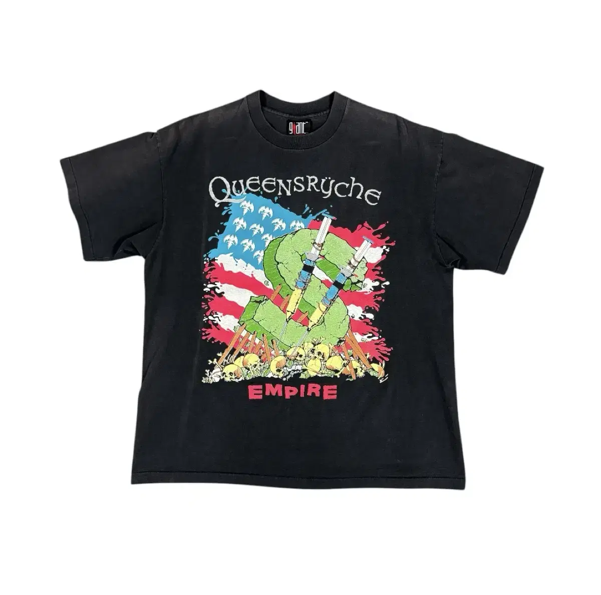 Vintage 1991 Queensryche 푸시헤드 아트웍 티셔츠