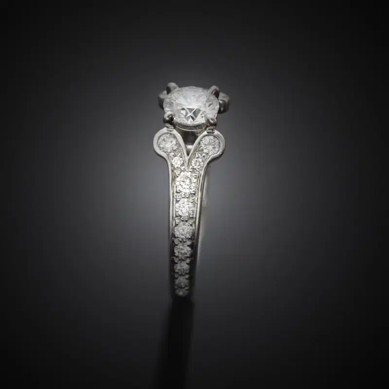 (정품)까르띠에 발레린 솔리테어 플래티늄 다이아 0.50ct 48호