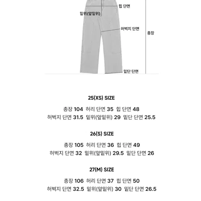 시티브리즈 카펜터 데님팬츠 라이트인디고 25