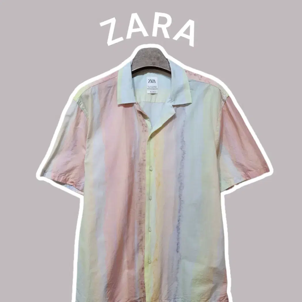 [L] ZARA 자라 타이다이 반팔셔츠