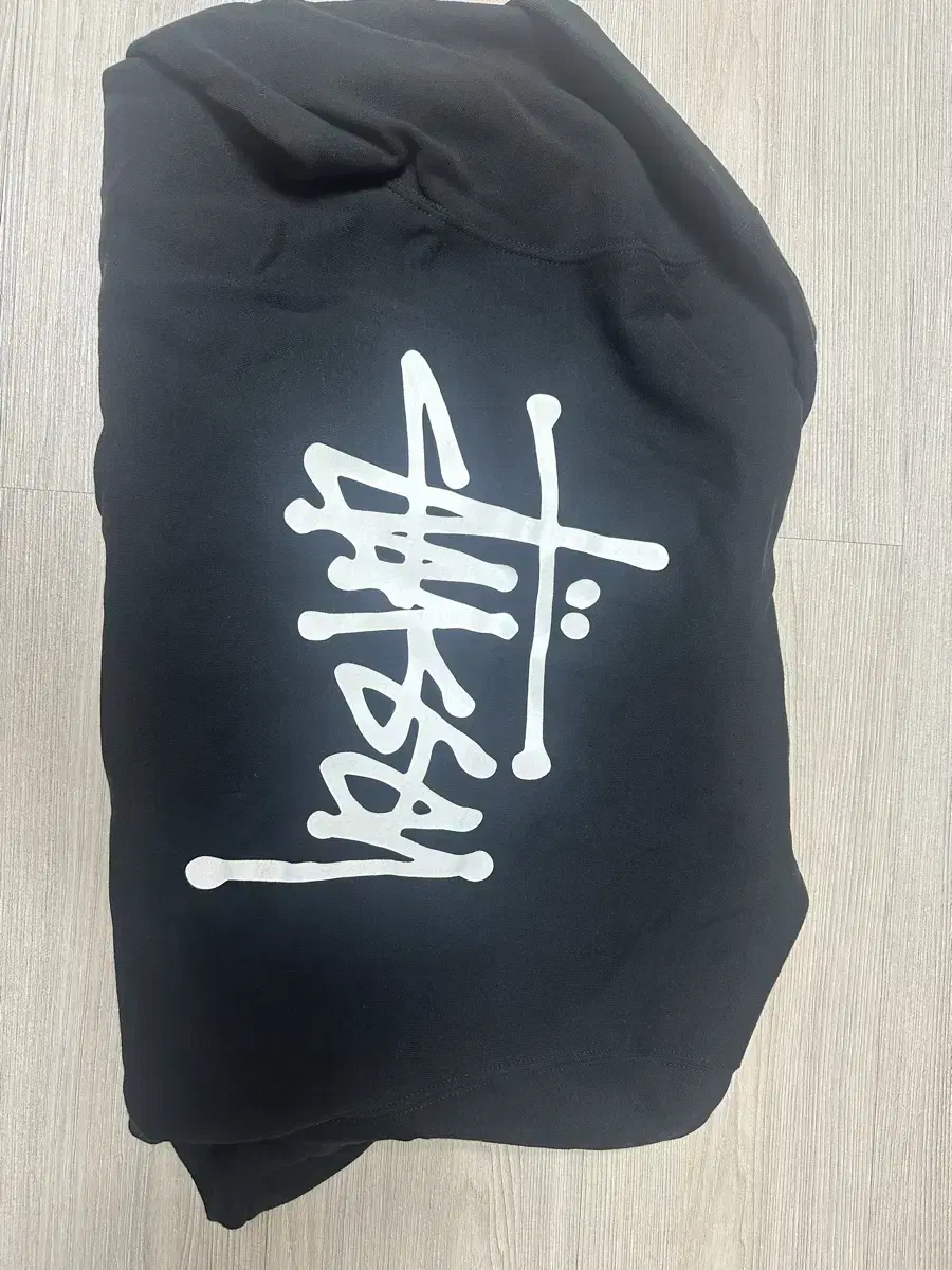 L Stussy Basic Hoodie Black