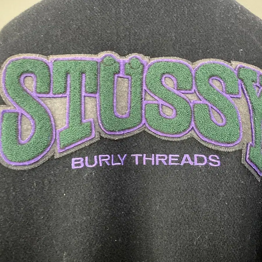 스투시 burly threads올드 바시티 M