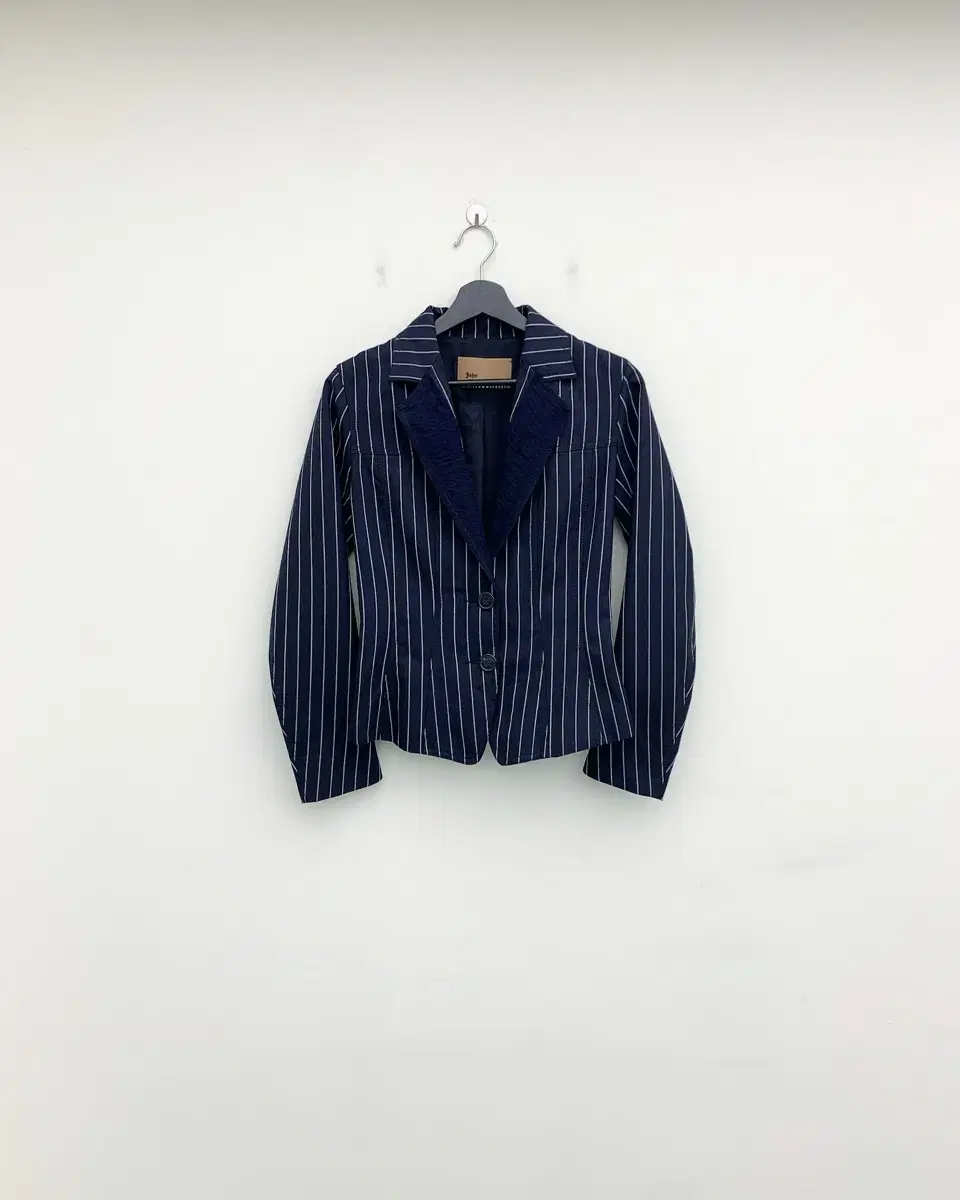 Zone Galliano Dark Navy Striped 2B Jacket