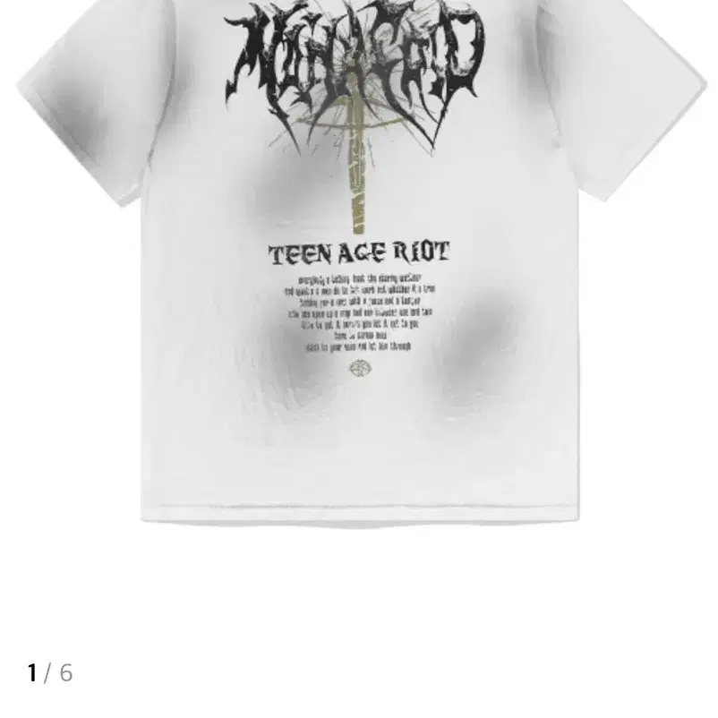 마하그리드 반팔 TEEN AGE RIOT WASHED TEE WHITE(