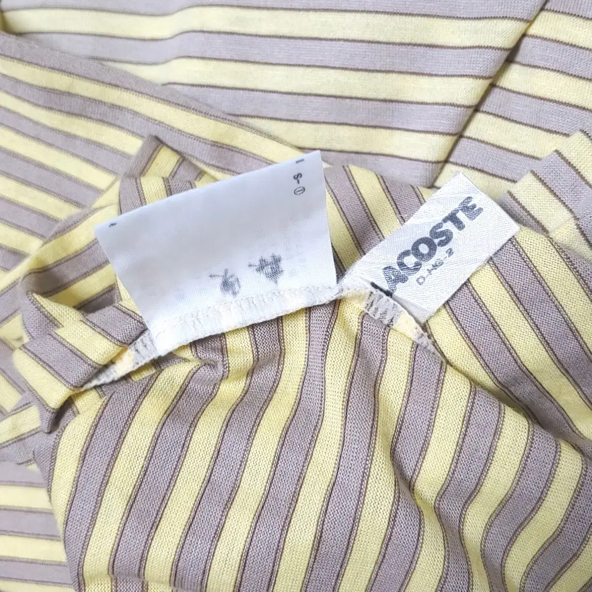 80s 라코스테 chemise lacoste 라벨 카라 티셔츠