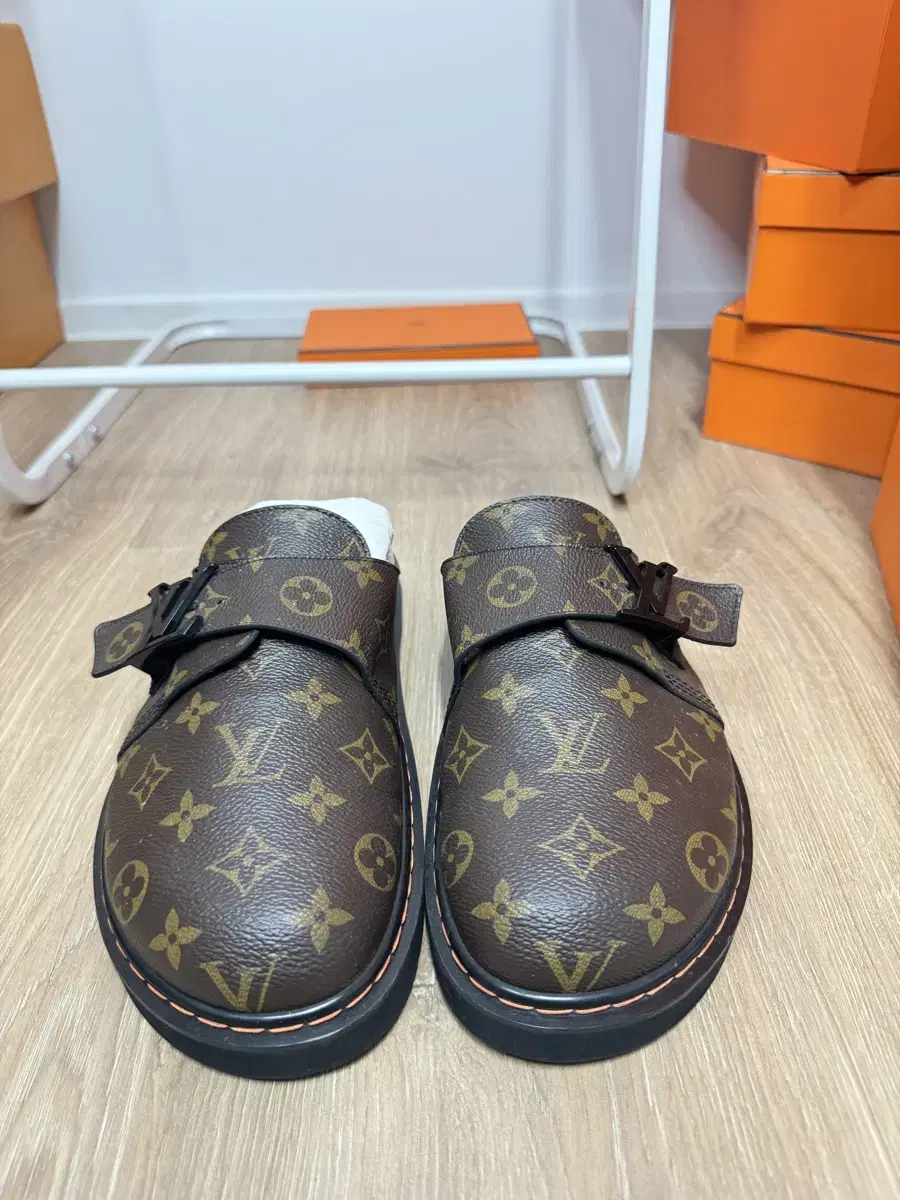 Louis Vuitton Orange Stitch Mule