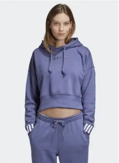 adidas 아디다스 코지 크롭 후드 셋업 coeeze